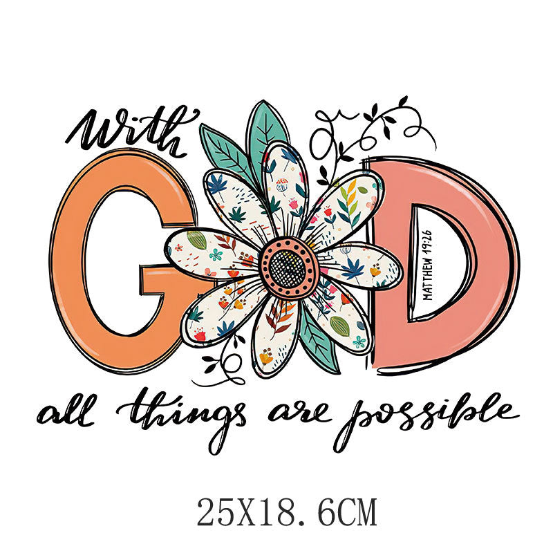 Wholesale Flower and letter heat transfer printing  UV DTF Ready to Press Transfers Wraps