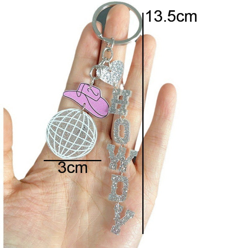 Wholesale American Festival Western Letter Acrylic Keychain