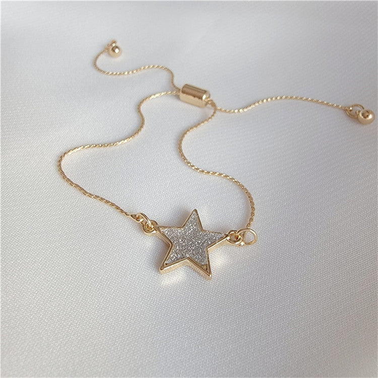 Wholesale Sweet Temperament Five Star Adjustable Alloy Bracelet