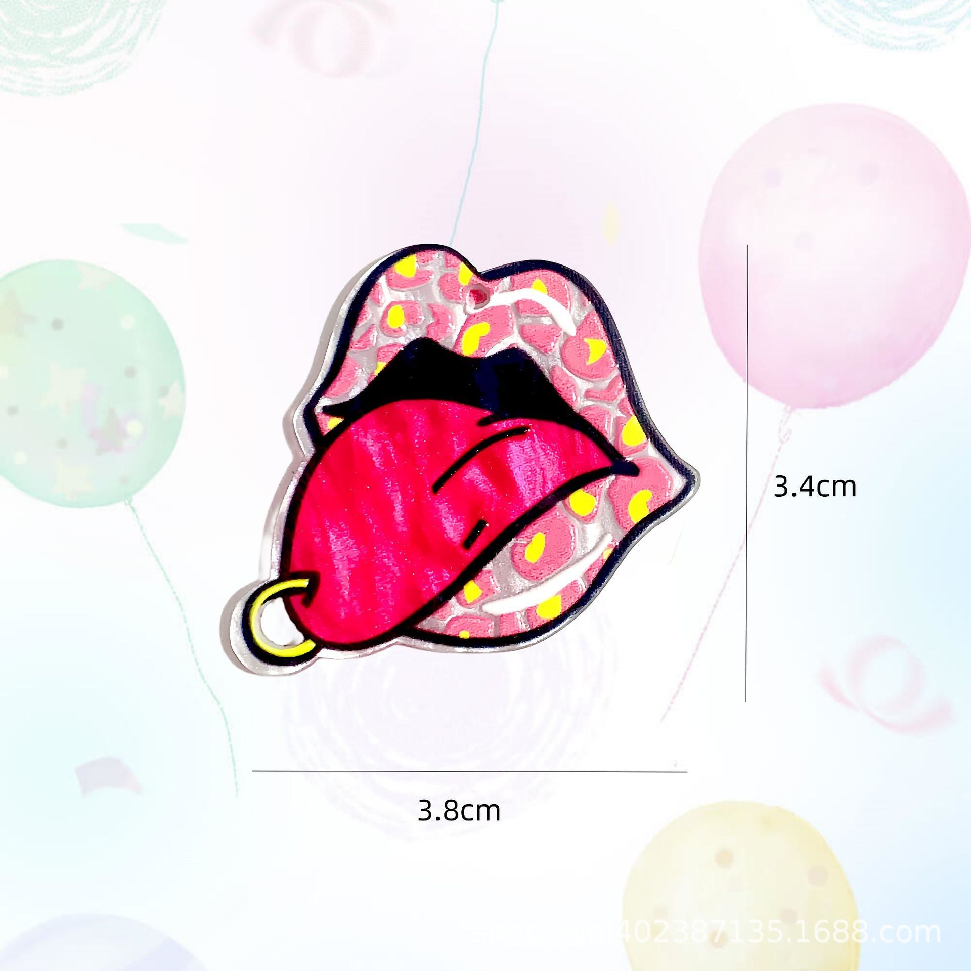 Wholesale 30pcs/ pack Cherry Skull Acrylic Flatback Pendant DIY Earrings Pendant