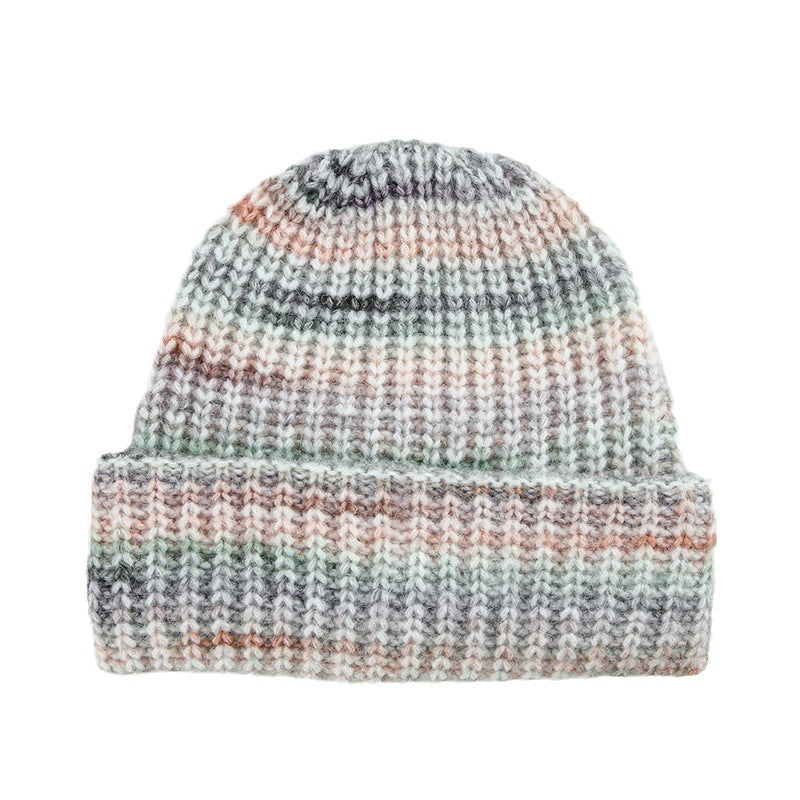Wholesale Wool Gradient Cuff Knitted Beanie