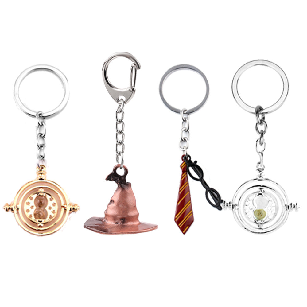 Wholesale scepter hourglass keychain game jewelry crown pendant