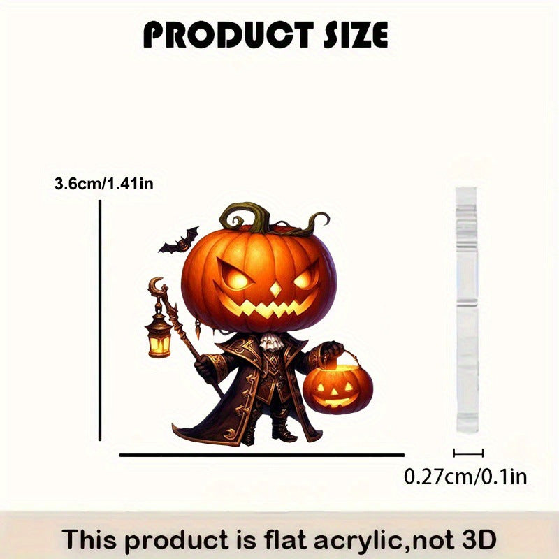 Wholesale  y pumpkin man flat acrylic earrings