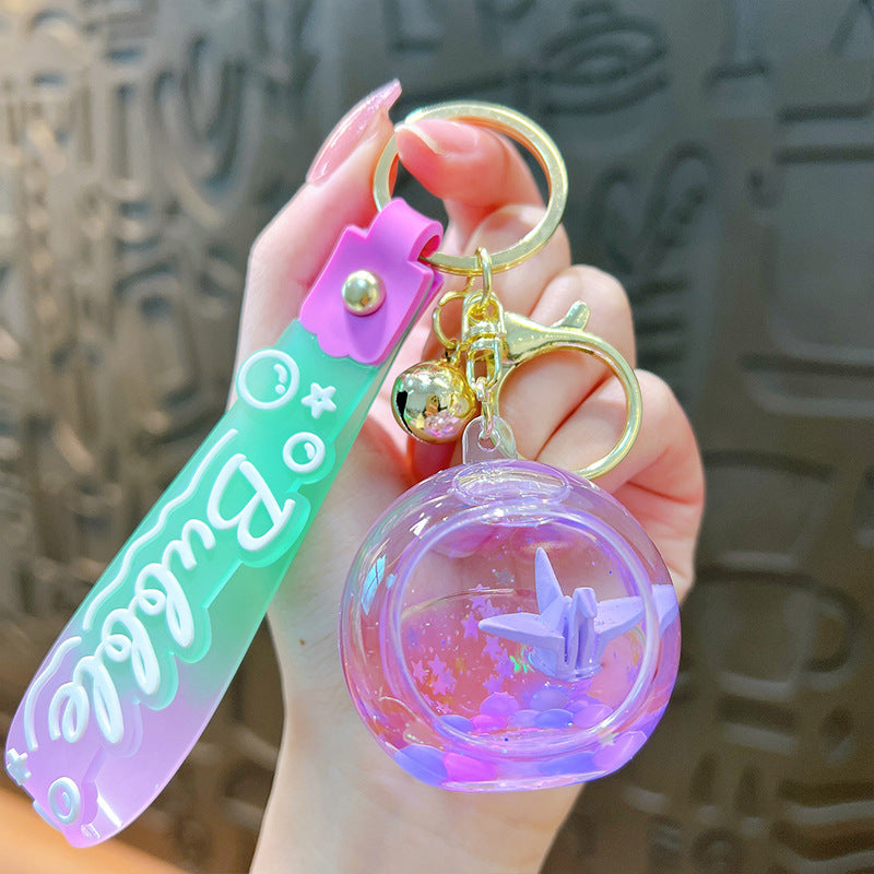 Wholesale of Imported Paper Crane Acrylic Keychains