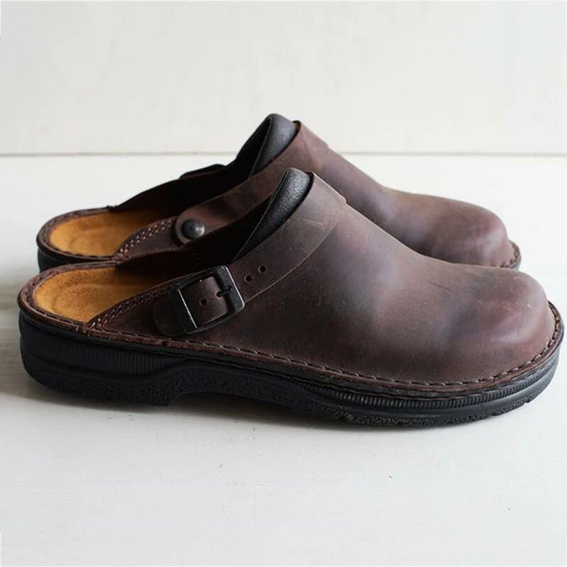 Wholesale PU Casual Plus Size Men's Slippers