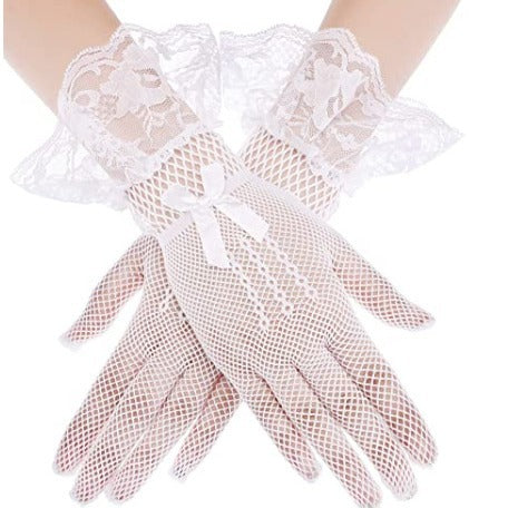 Wholesale Full-finger fishnet lace gloves
