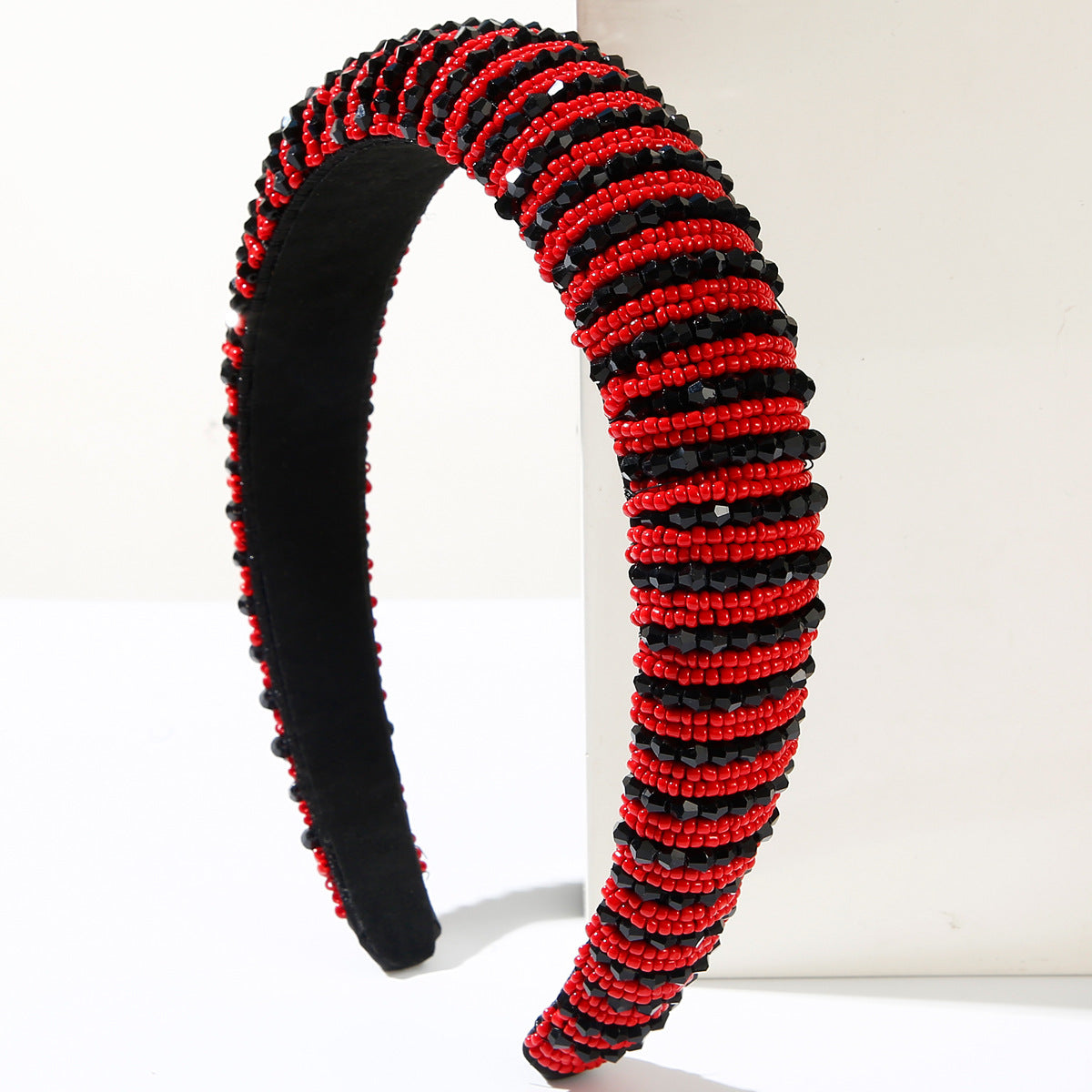 Wholesale Handmade crystal headband with color matching sponge high top