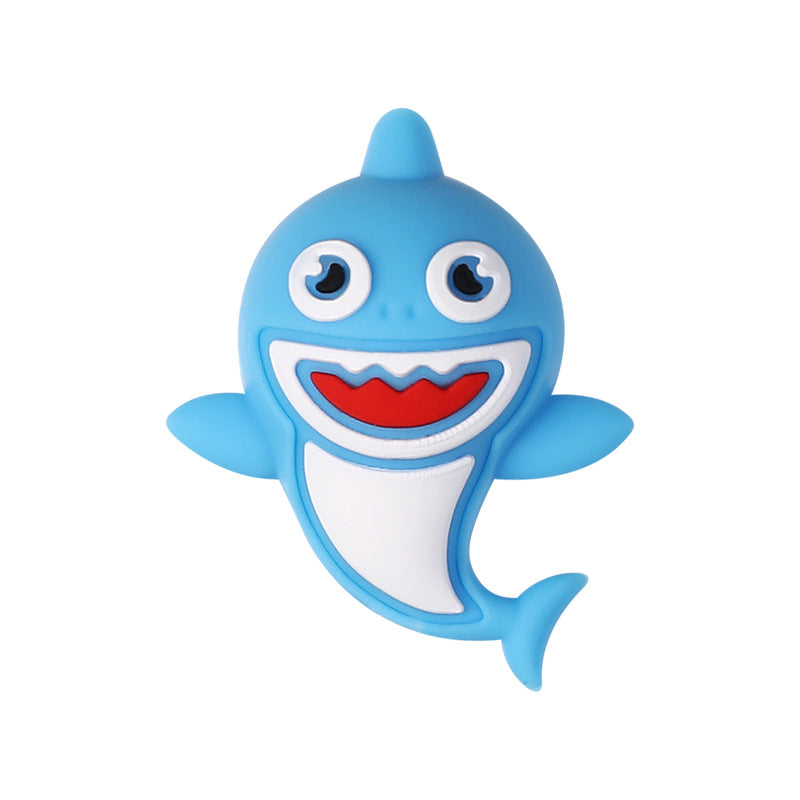 Wholesale 20pcs   Shark silicone beads  3D Focal Beads