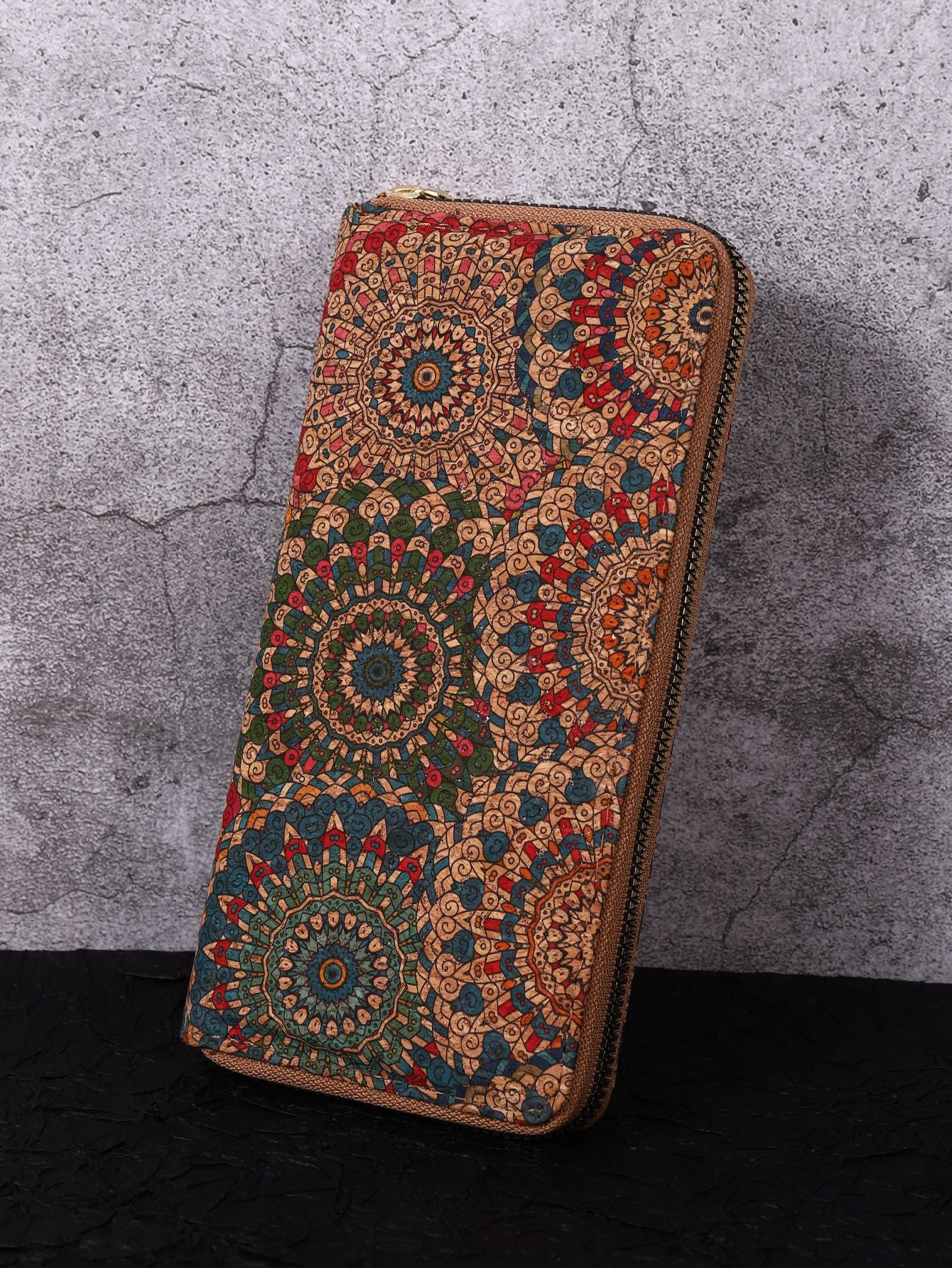 Wholesale PU Multifunctional Wood Grain Retro Wood Grain Long Wallet
