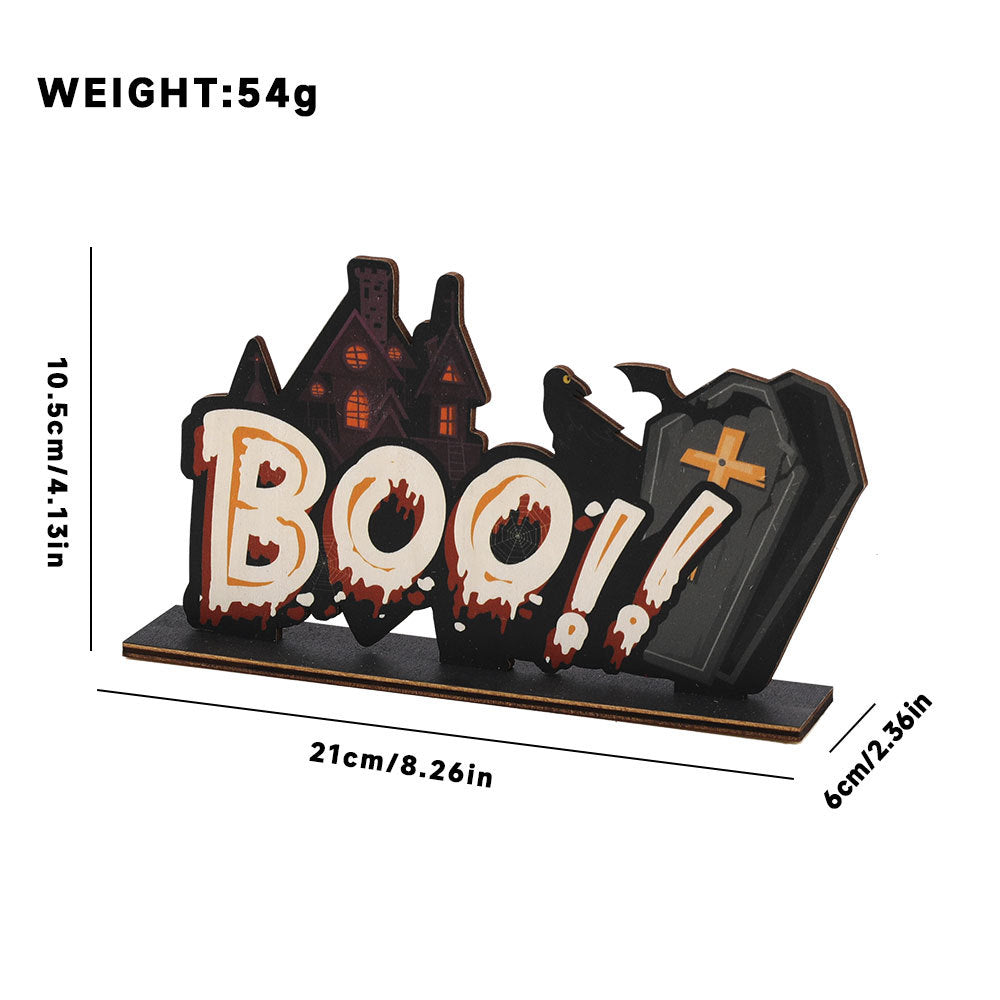 Wholesale Halloween Bar Party Atmosphere Scene with Wooden Table Ornaments