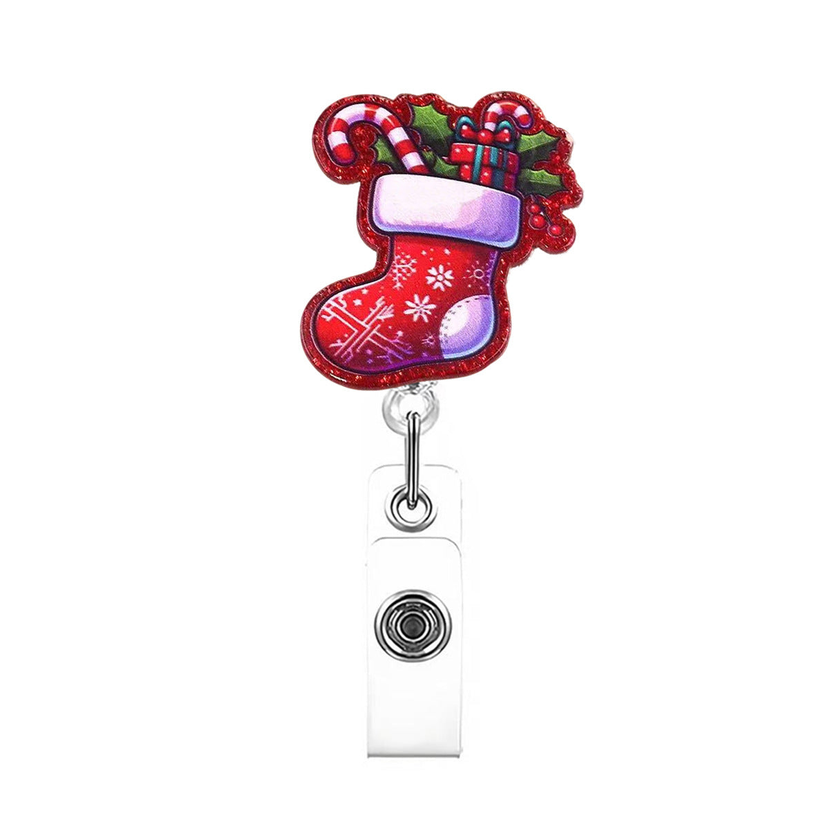 Wholesale Christmas Colored Bow Badge Reels