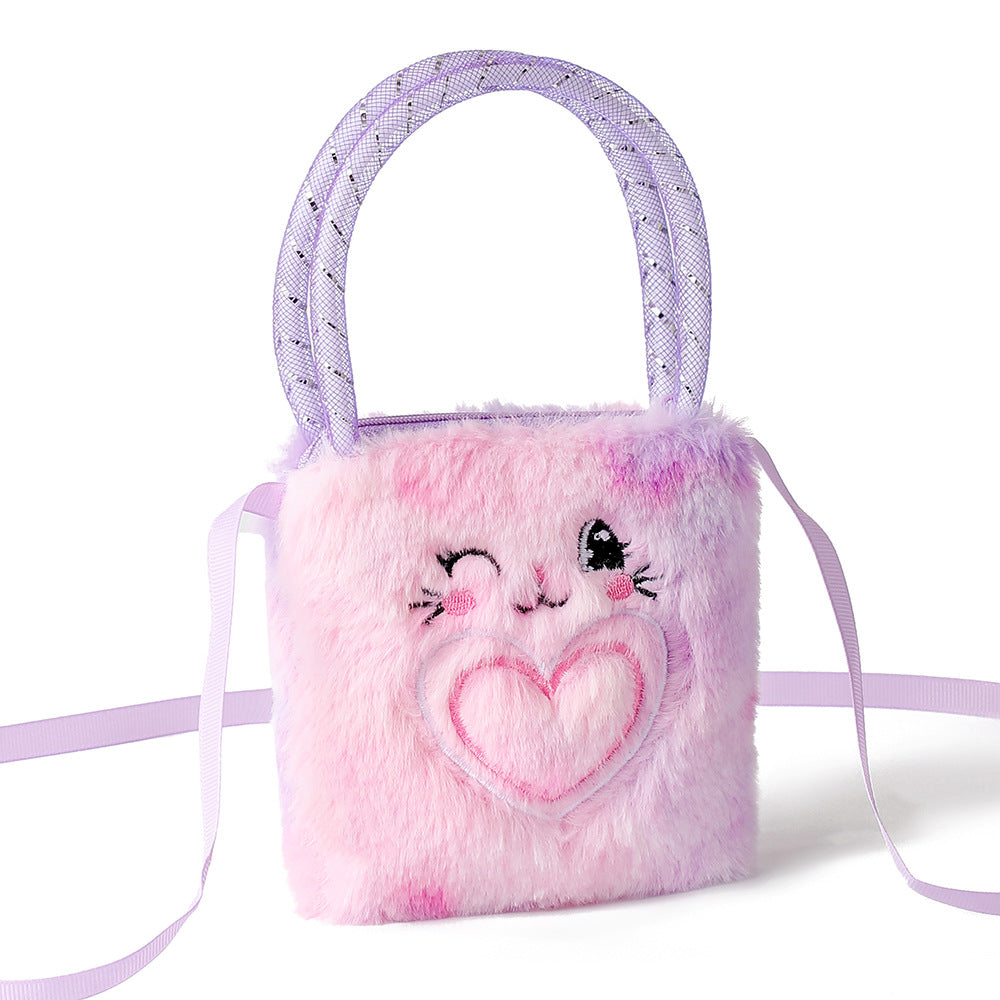 Wholesale  Love Bear Plush Small Bag Children' s Cute Crossbody Shoulder Bag