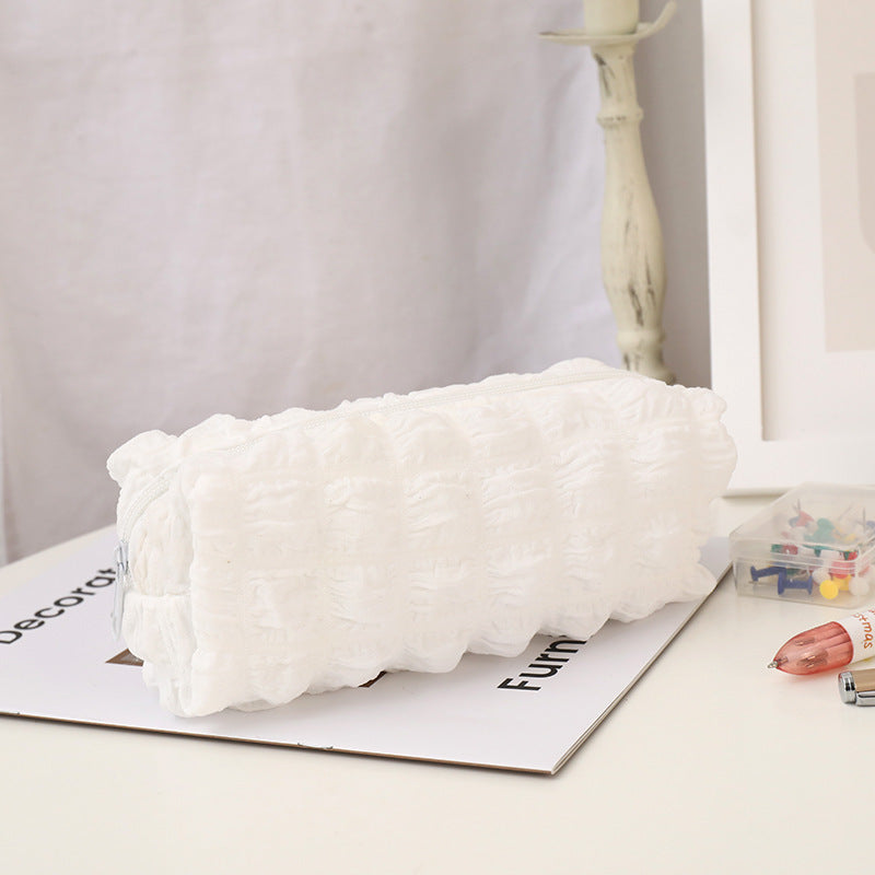 Wholesale Large Capacity Puff Polyester Pencil Case