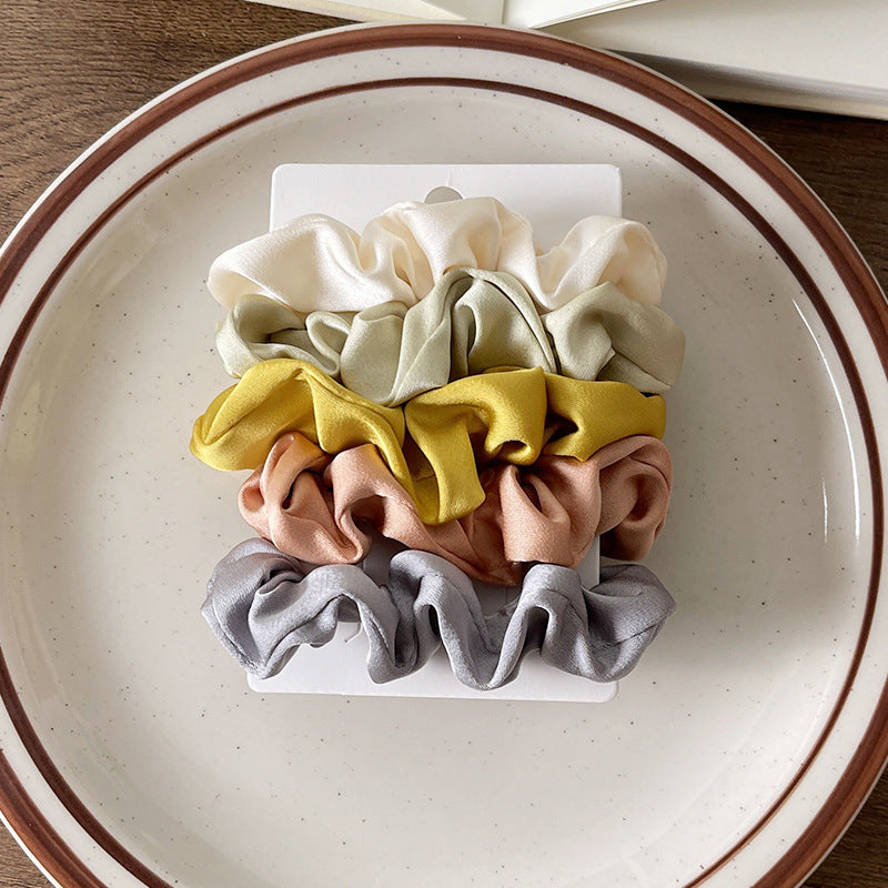 Wholesale Satin Solid Color Fabric Large Intestine Hair Tie