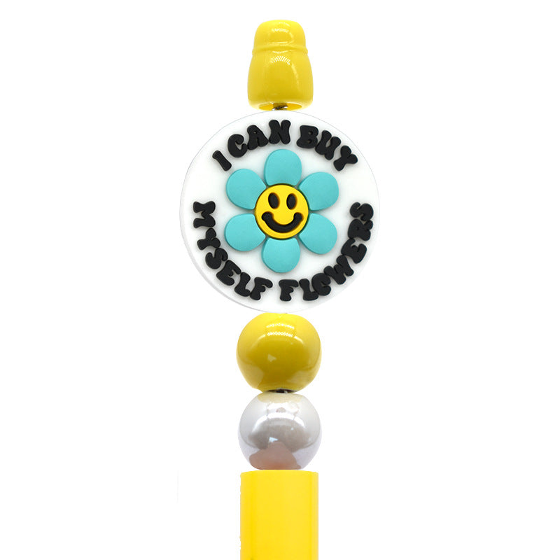 Wholesale Smiley face series cartoon flower Focal Beads