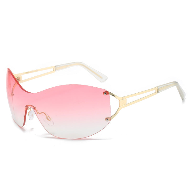 Wholesale Frameless One-piece Large Frame Sunglasses