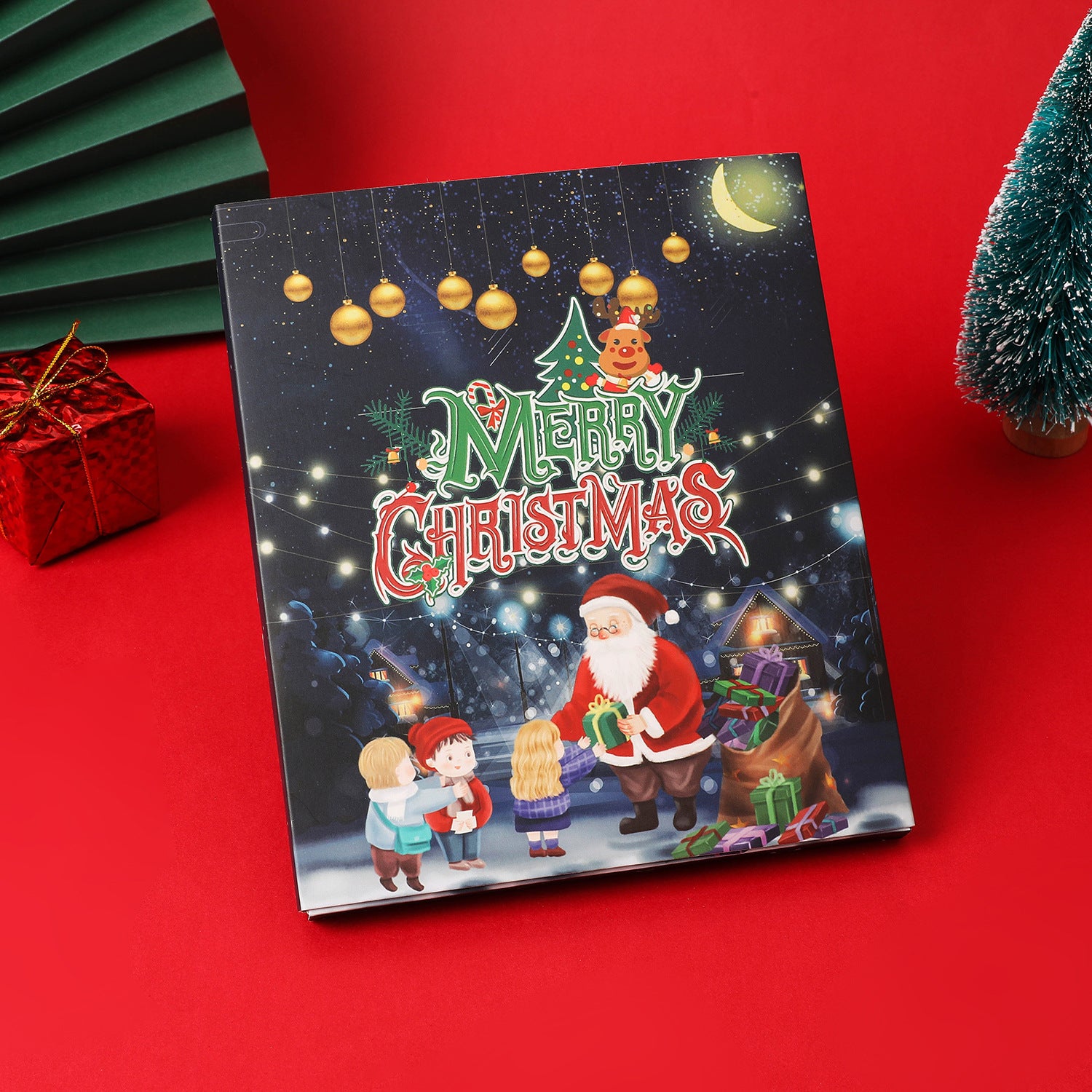 Wholesale Blue Christmas Countdown Calendar Gift Box Set Diy Beaded Bracelet