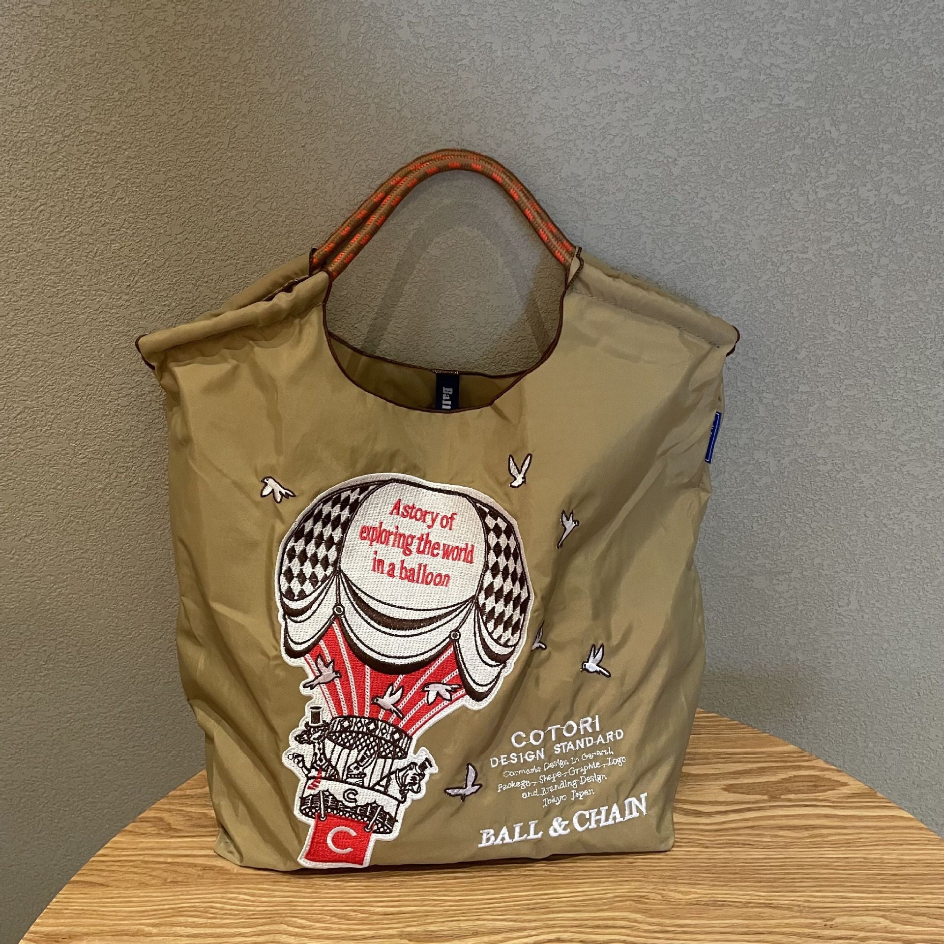 Wholesale Nylon Hot Air Balloon Embroidery Eco-Friendly Cloth Bag Single Shoulder Handbag