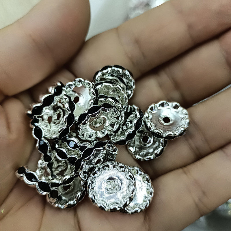 Wholesale 200pcs 12mm Colored Diamond Spacer Round Spacer Beads DIY Handmade Colored Diamond Beads