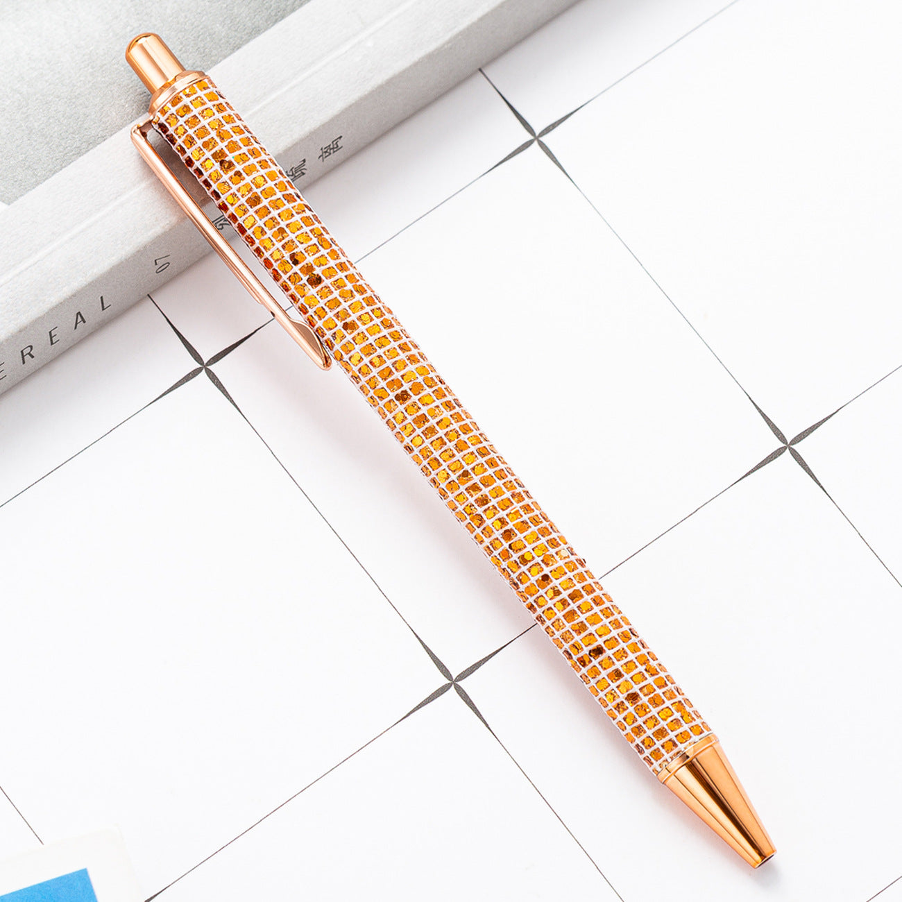 Wholesale Spot Gold Powder Press Ballpoint Pen