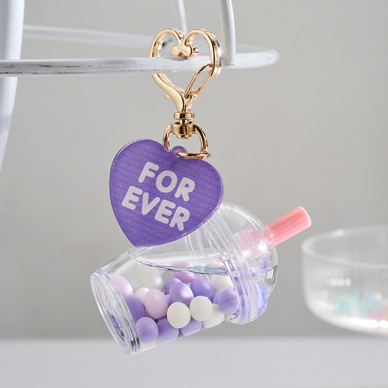 Wholesale Acrylic Milk Tea Cup Keychain