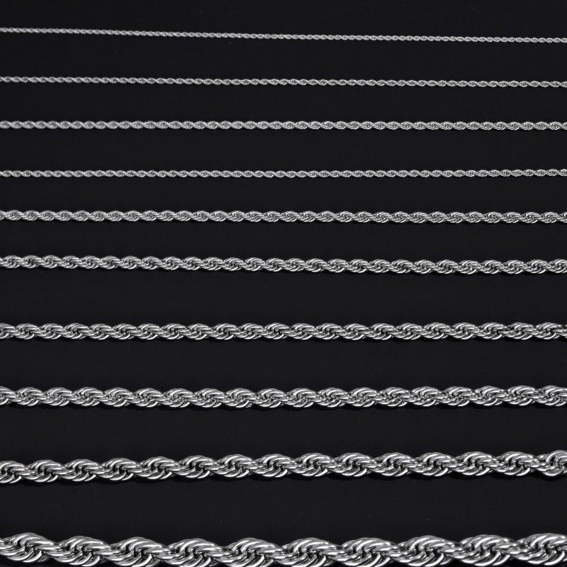 Wholesale Stainless steel twist chain fashion titanium steel necklace