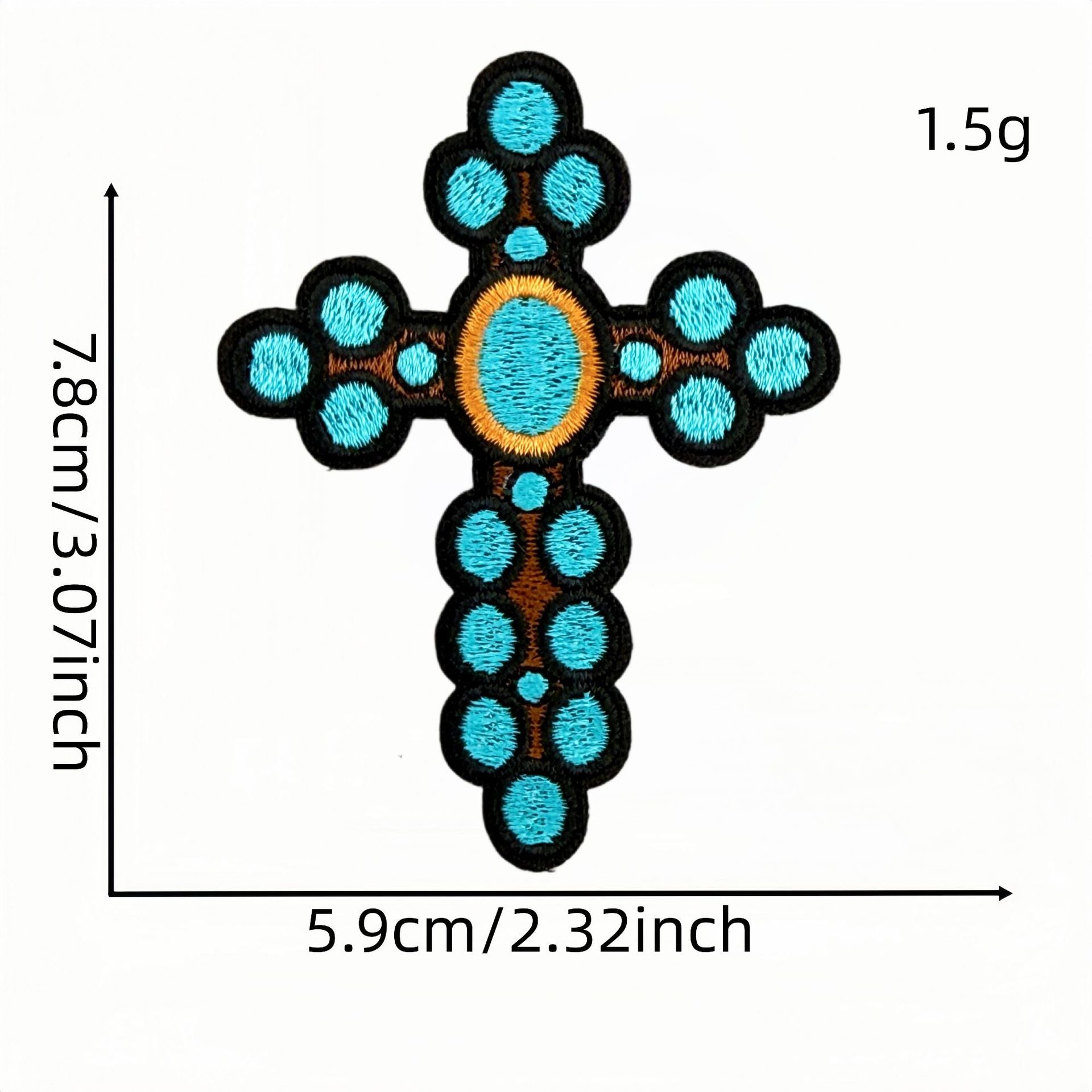 Wholesale Casual Embroidered Iron On Patches Set Of 9 Western Cowboy Cross Design For Hats Bags DIY Craft Supply