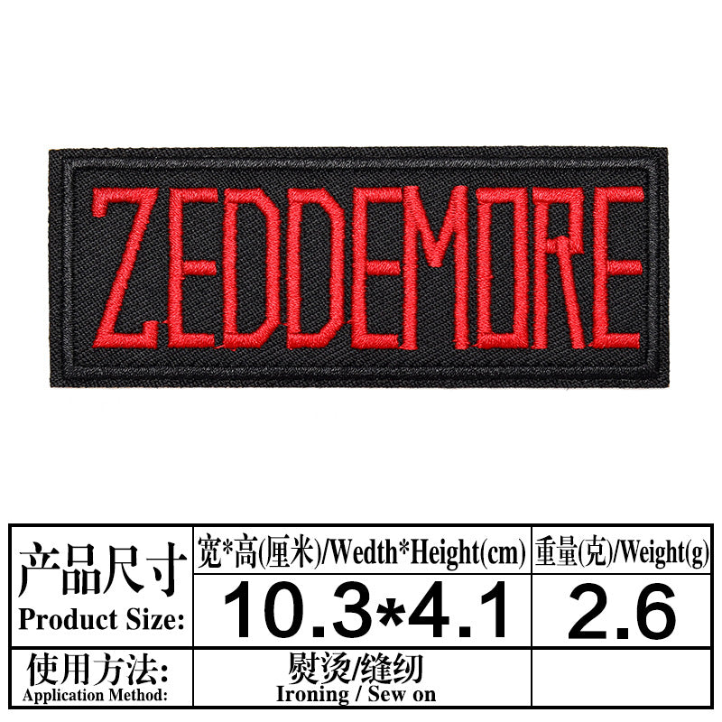 Wholesale Trendy Embroidered Letter Patches Set Of 4 Black Twill Badges For Clothing Decorative Resale Accessory