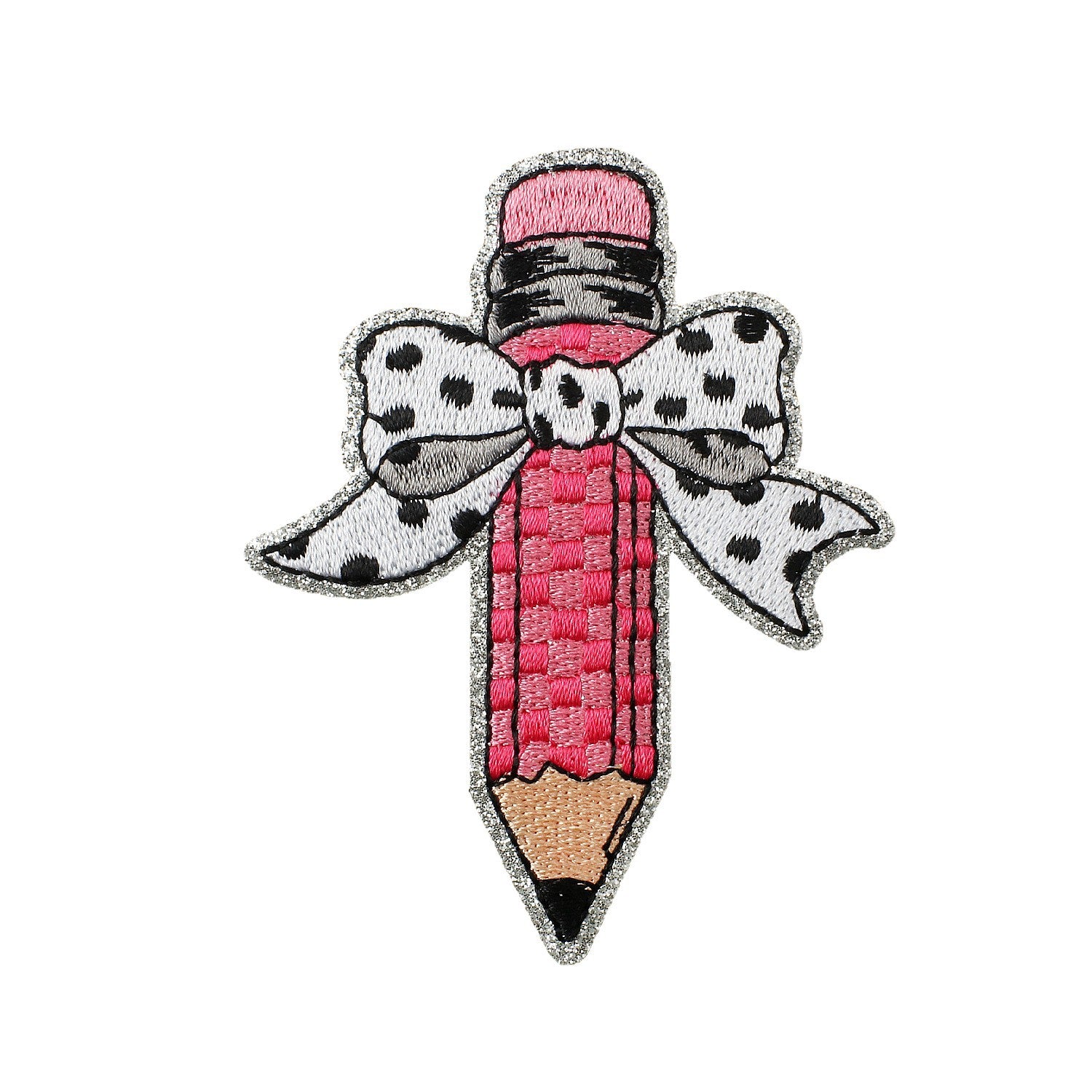 Wholesale Bow Pencil Theme Iron On Embroidery Patch Decorative Casual Clothing Accessory