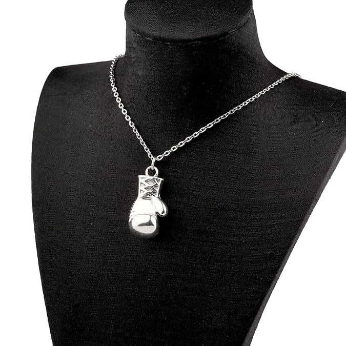 Wholesale Retro Punk Boxing Glove Pendant Necklace Antique Gold Electroplated Alloy Unisex Statement Gift Chain