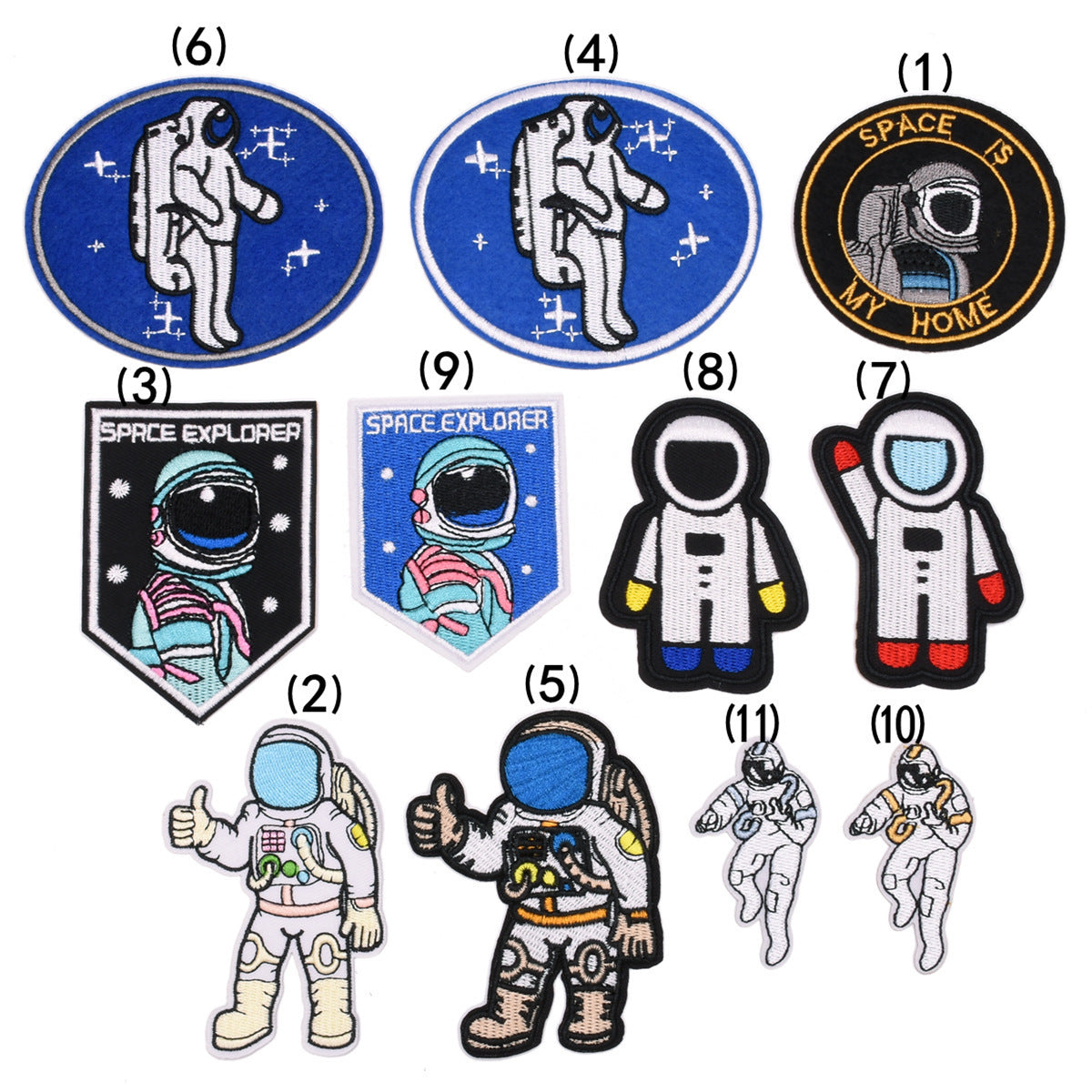 Wholesale Astronaut Air Force Diver Embroidery Patches DIY Clothing Decorative Accessory Casual Party Gift