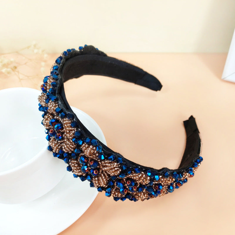 Wholesale Crystal Braided Wide-brimmed Headband