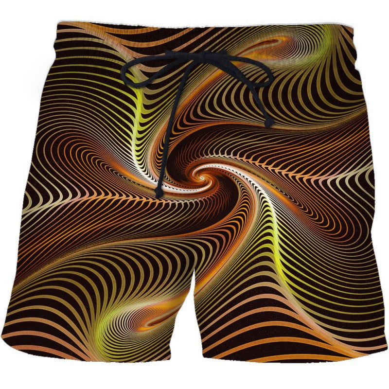 Wholesale Personalized Cigarette Butts 3D Printing Men's Beach Shorts Swimwear