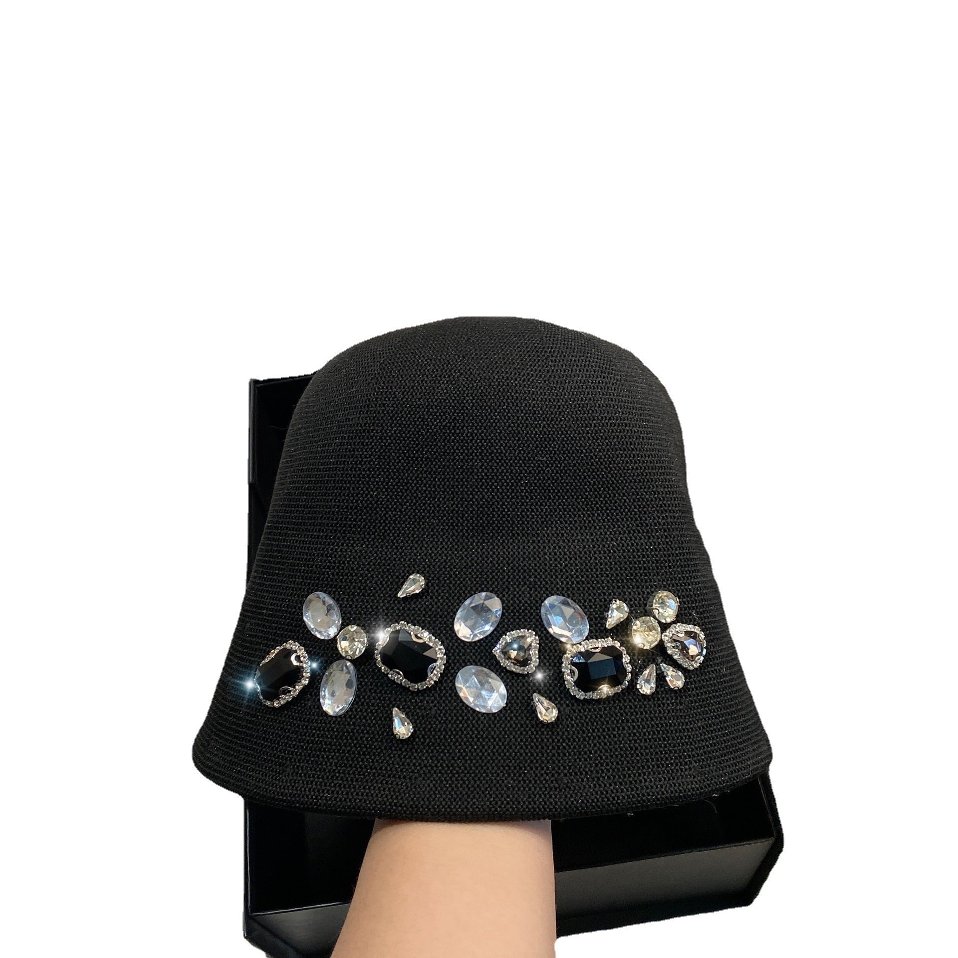 Wholesale Heavy Industry Rhinestone Ice Silk Bucket Hat Bucket Hat