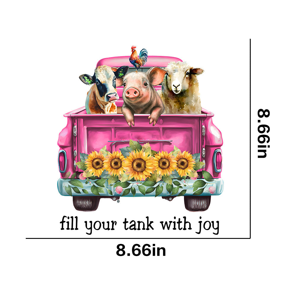 Wholesale Farm animals chickens pigs flowers UV DTF Ready to Press Transfers Wraps