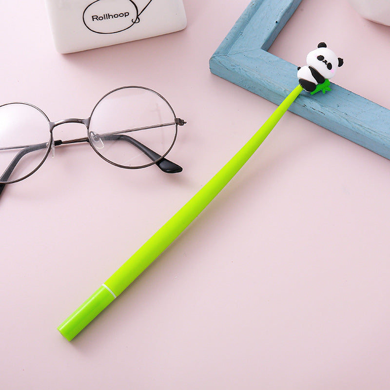 Wholesale Soft Glue Panda Rock Music gel  Cartoon Office Signature Plastic Pen