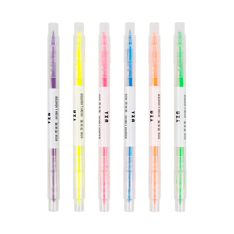 Wholesale Color Double Head Fluorescent Marker Pen