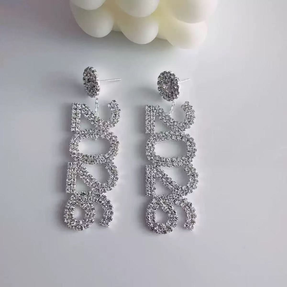 Wholesale Drill into the numbers for a heart shape in 2026 Blingbling Earrings
