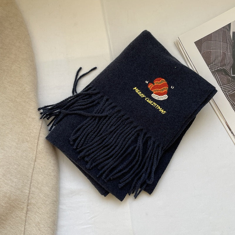 Wholesale Warm and Thick Christmas Red Scarves for Autumn and Winter