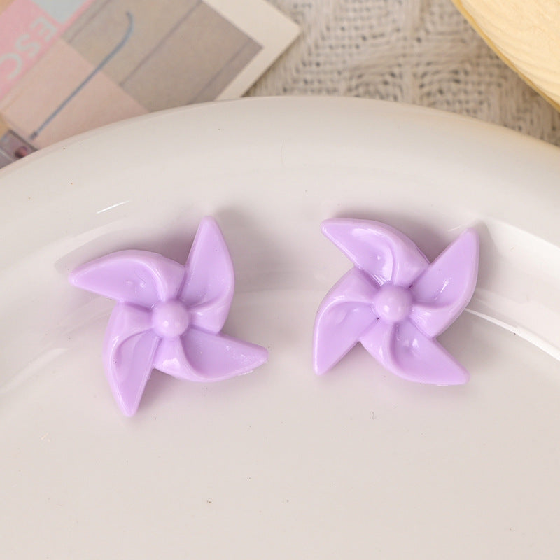 Wholesale  10pcs/pack Colorful small windmill loose beads with holes and special shaped beads