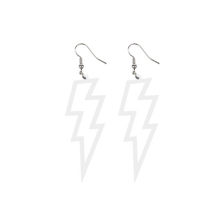 Wholesale Geometric Acrylic Cut Out Lightning Earrings