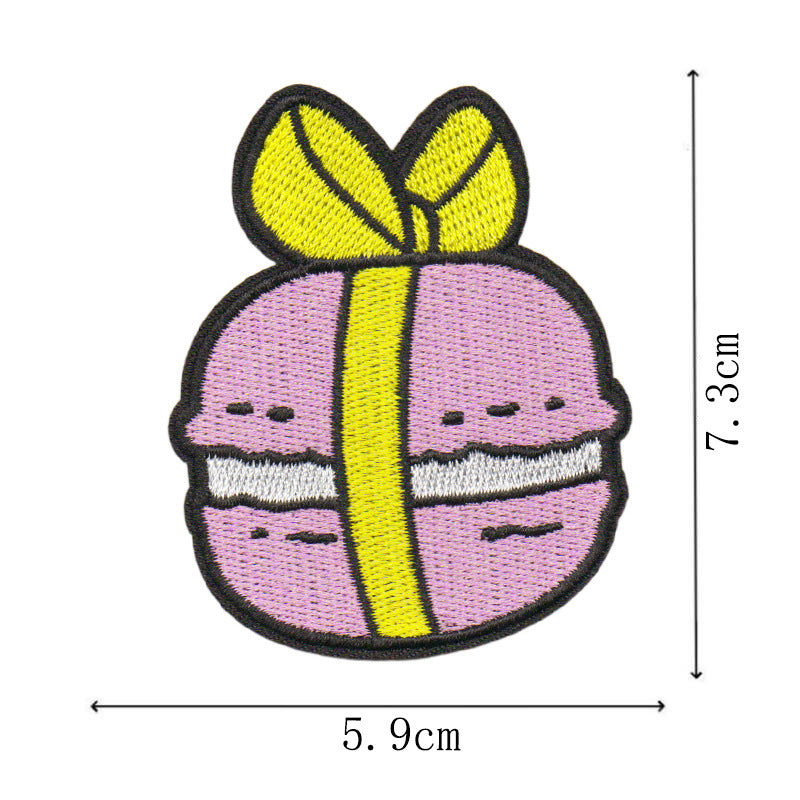 Wholesale Cartoon Pink Embroidered Patch With Heating Glue Backing DIY Fashion Accessory For Bags Clothes Shoes Towels