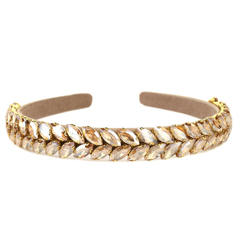 Wholesale Full Diamond Baroque Fabric Diamond Headband Wholesale