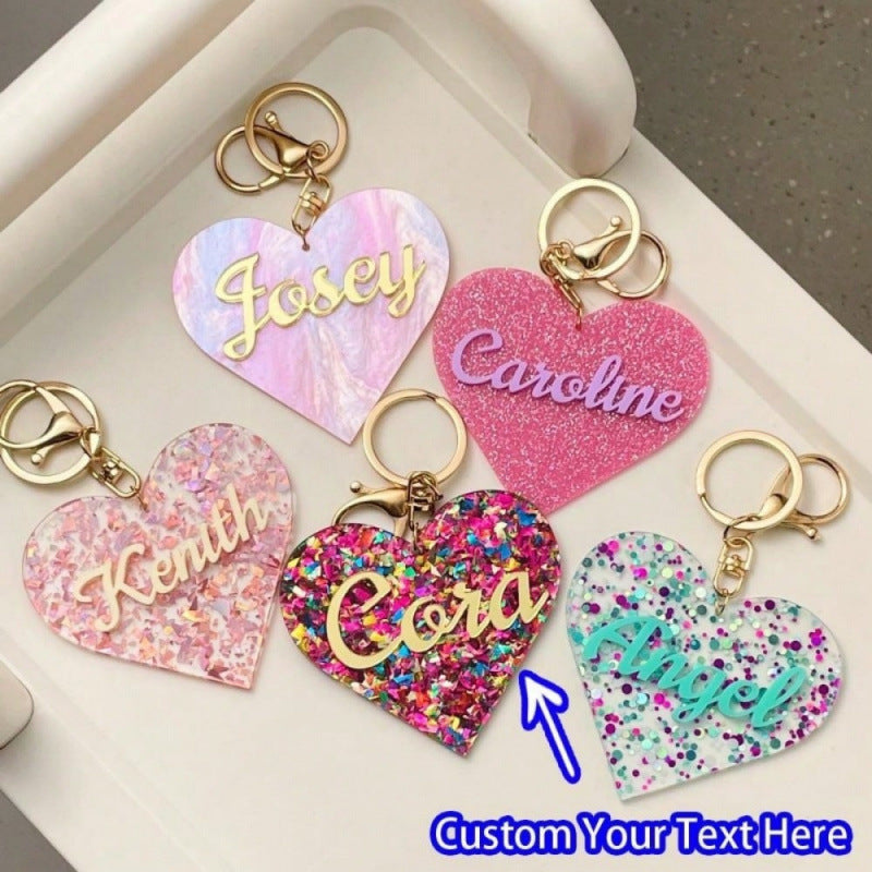 Wholesale Valentine' s Day Colored Heart shaped Keychains