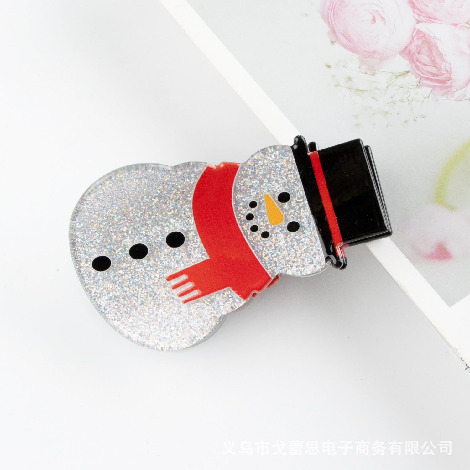 Wholesale Christmas Snowman Acrylic Claw Hair Clip Women S Fashion Accessory