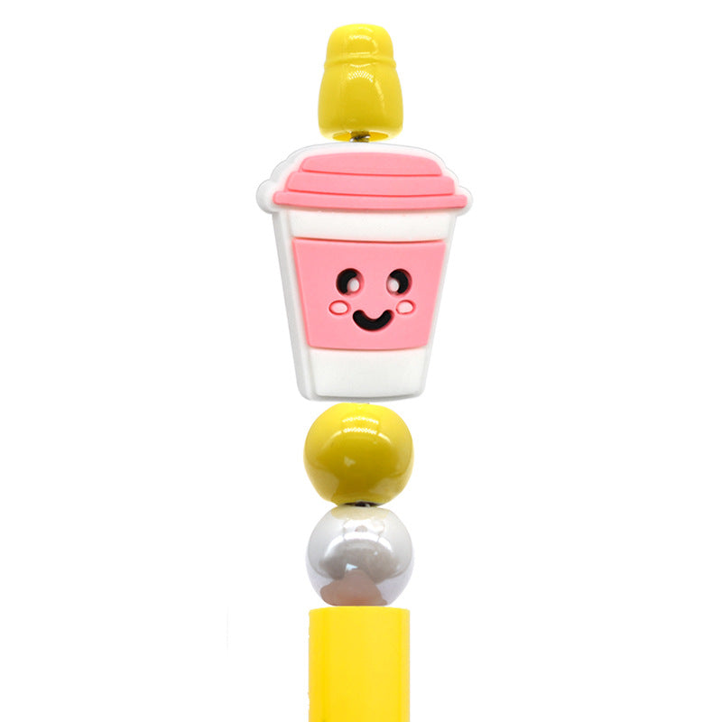 Wholesale Random 100pcs Coffee Creative Ballpoint Pen Bead