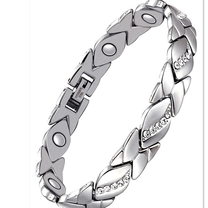 Wholesale Magnet Bronze Leaf Brushed Creative Magnetic Bracelet