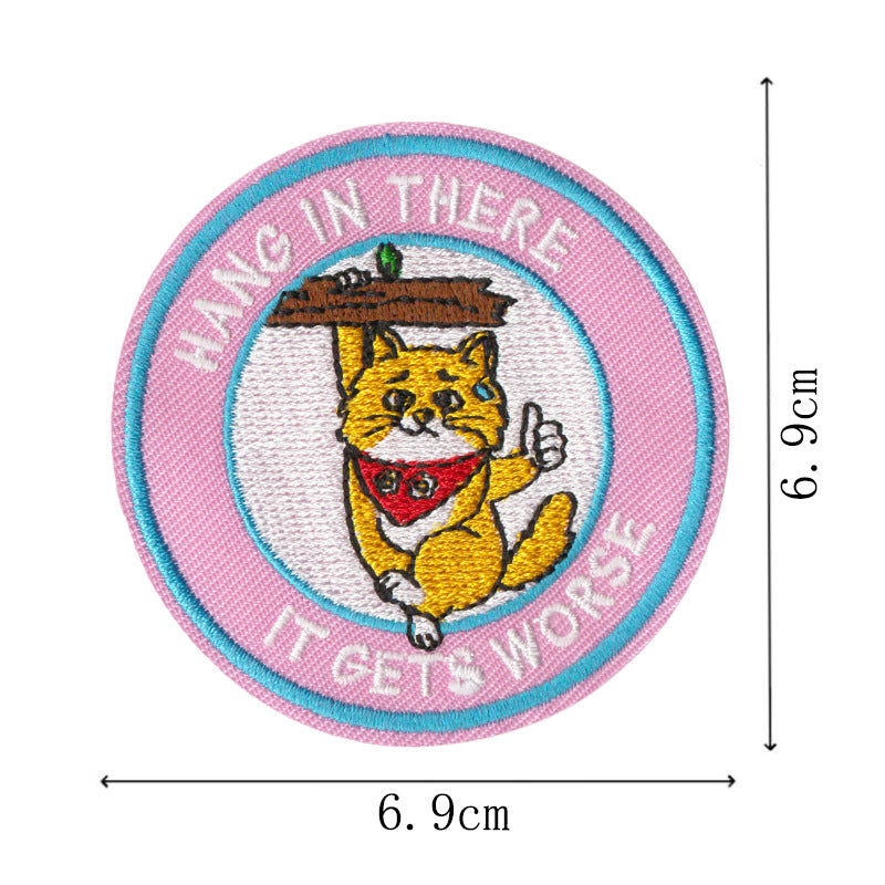 Wholesale Funny duck and cat embroidery DIY Patches