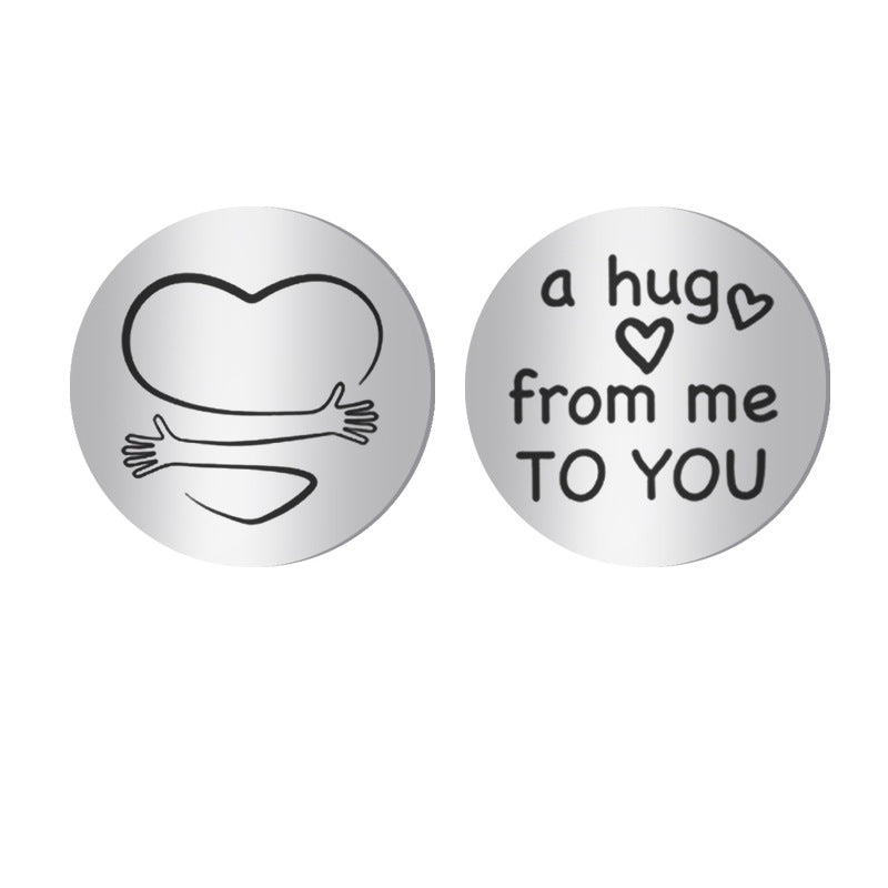 Wholesale Pocket Hug Series Stainless Steel Leather Keychain