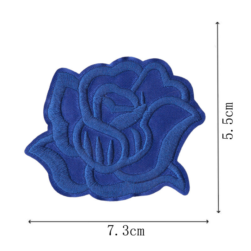 Wholesale Colorful Rose Embroidery DIY Patches